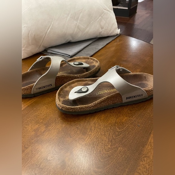 Birkenstock Gizeh Women's Silver Sandals 36 5.5 - Picture 10 of 10